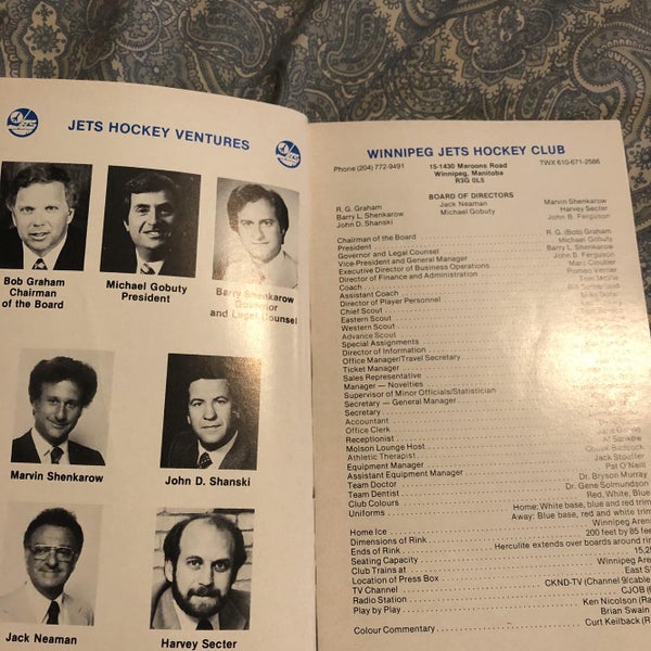 Winnipeg Jets NHL Vintage 1980-1981 Media Guide