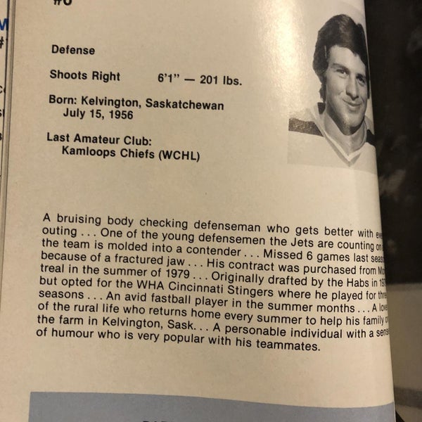 Winnipeg Jets NHL Vintage 1980-1981 Media Guide