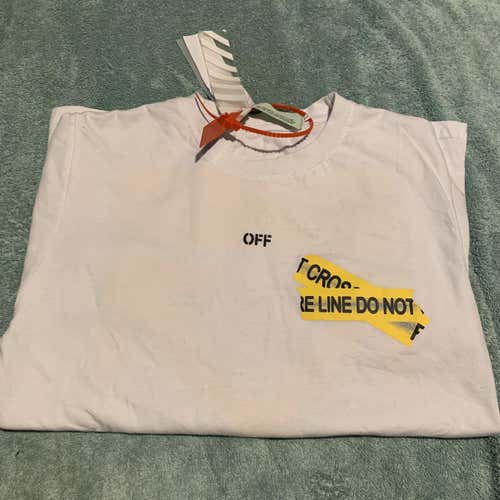 Off White Fire Tape Tee