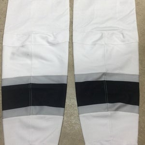 NEW CCM Edge Pro Stock GOALIE Socks XL+ Los Angeles Kings White 9265