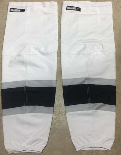 NEW CCM Edge Pro Stock GOALIE Socks XL+ Los Angeles Kings White 9265