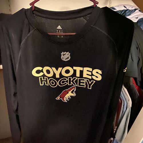 Black Large Adidas Coyotes Prostock Training Shirt