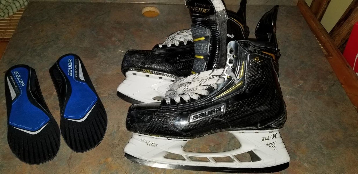 Carl Haglin #62 Senior Used Bauer Supreme 2S Pro Hockey Skates D&R (Regular) Pro Stock Size 9.5