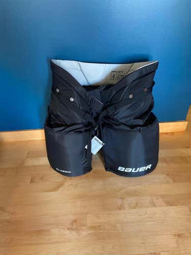 Black New Large Bauer Classic  Hockey Goalie Pants