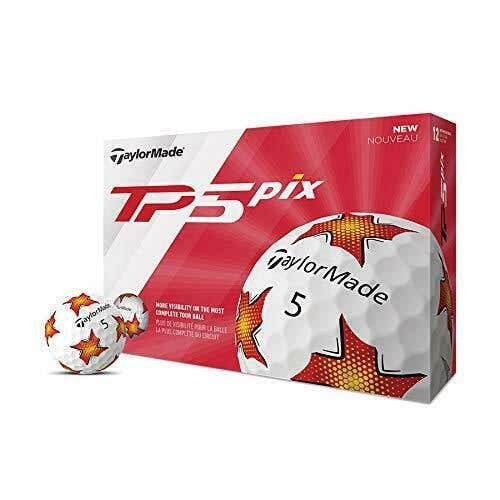 Taylor Made TP5 Pix Golf Ball (White, 24pk, 2019) 2 Dozen NEW