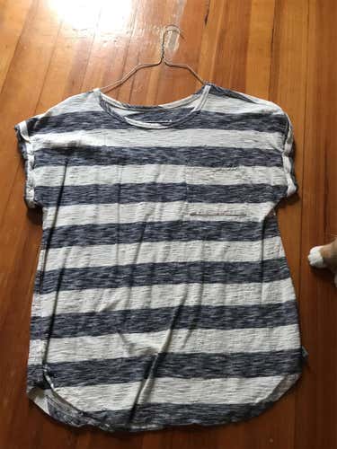 White Striped Women' Shirt *NEEDS TO GO SOON*