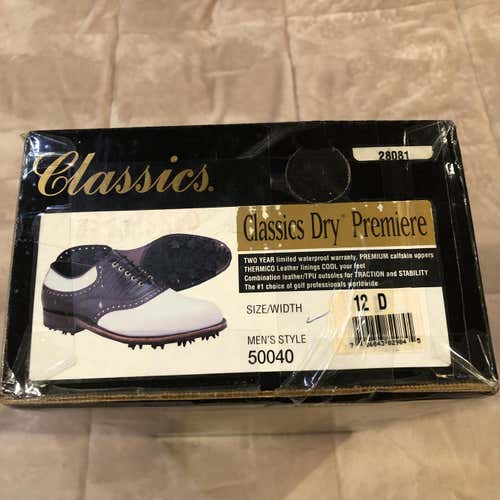 New Men's 12 D Footjoy Golf Classic Dry Premier Shoes