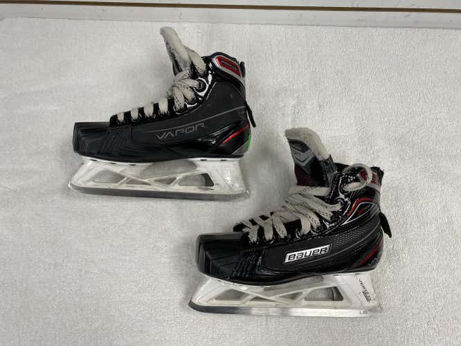 Jr Used Bauer Vapor X700 Hockey Goalie Skates Size 3