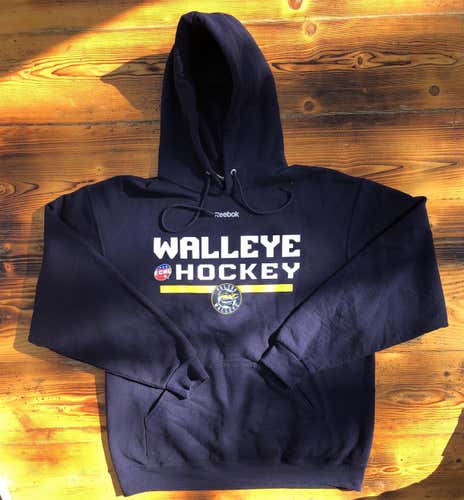 Toledo Walleye ECHL Team Issued Men's Large Reebok Hooded Sweatshirt