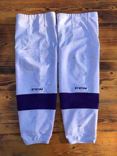 Reading Royals ECHL White Senior Large CCM Pro Stock Socks