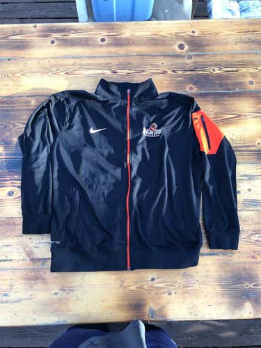 Bowling Green Hockey Team Issue Black Adult Large Nike Jacket