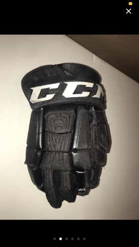 Black Used CCM U+ Crazy Light 14" Pro Stock Gloves