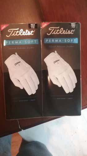 2 "New" Titleist Permasoft Golf Gloves (Men's LH Cadet XL)