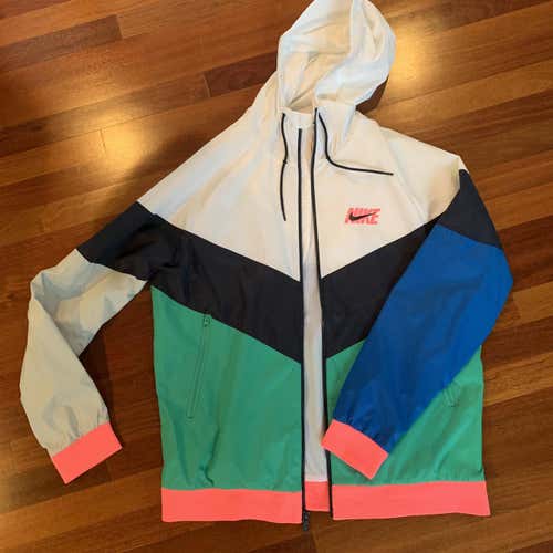 Multicolored Nike Zip Up Windbreaker Rain Jacket Men’s Large