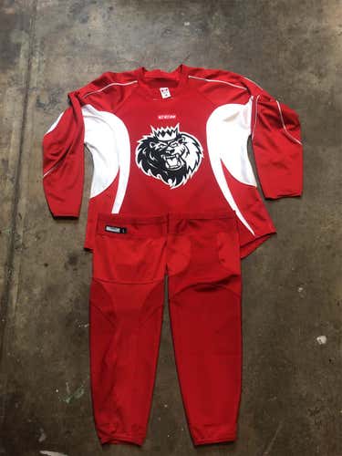 Red Manchester Monarchs 54 CCM Pro Stock Jersey/ Sock Combo