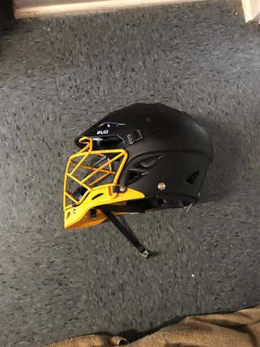 Black With Yellow Cage Lightly Used Warrior Evo Helmet