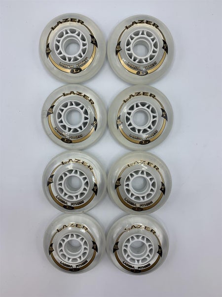 8 Labeda Lazer 80mm 82A Outdoor Blem Inline Hockey Wheels - New