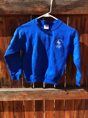 USAFA Air Force Academy Falcons Youth Small USAF AFA Cousin Crew Neck Hoodie Sweatshirt Embroidered