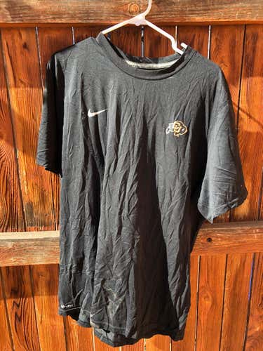 CU Boulder Buffs Buffaloes University of Colorado Lacrosse Nike Dri Fit Warmup Shirt Men's XL