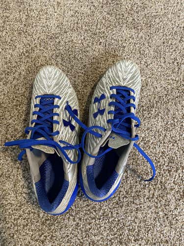 Silver New Adult Men's 10 (Women's 11) Under Armour Cleats