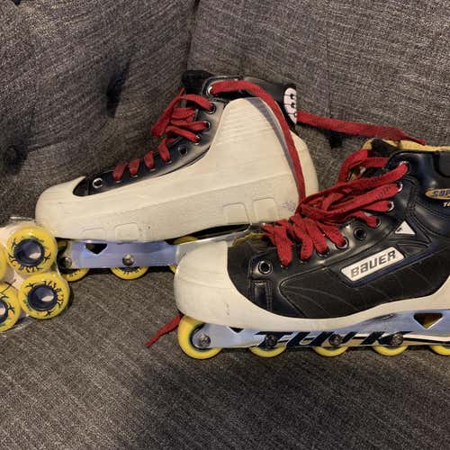Bauer Supreme 1000 Inline Goalie Skates w/ Bonus Wheels