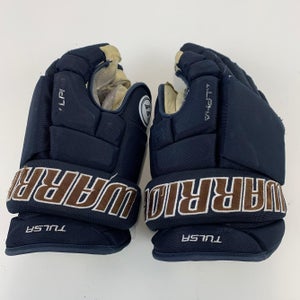 Used | Navy Blue Tulsa Oilers Warrior Alpha Pro Gloves | 14" | #EQ1043