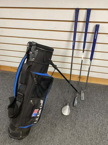 Used Junior ages 5-8 RH U. S. Kids Golf 'Kids Klubs' Clubs (Bag & 3 clubs)