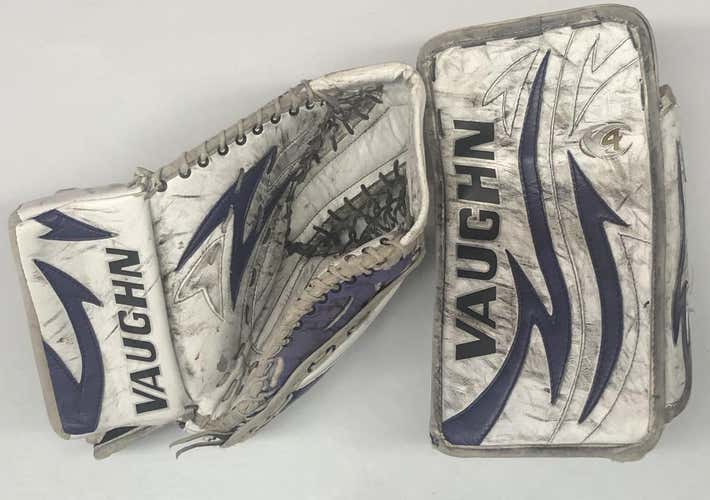 Vaughn Velocity V4 Goalie Glove and Blocker RUSSELL Pro Stock (6422)