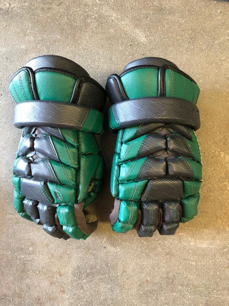 Used Green Brine Lacrosse Gloves 13"