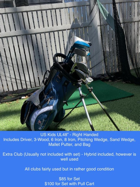 Used Junior Right Handed US Kids UL48" Clubs (Set) Ultralight Flex (8 Clubs)