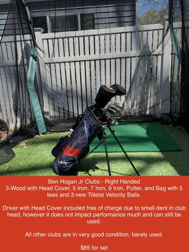 Used Junior Right Handed Ben Hogan Jr Clubs (Set)