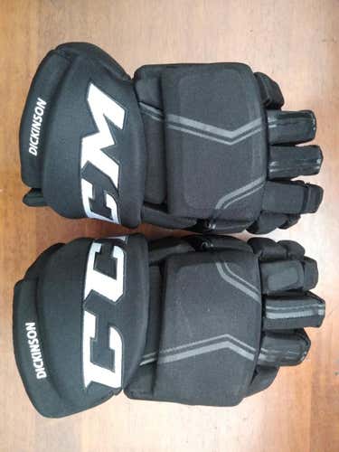 Jason Dickinson Dallas Stars Black Game Used Senior CCM HGQL Gloves 14" Pro Stock