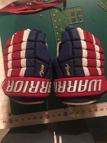 New York Rangers Color Scheme Warrior Dynasty AX2 (USED) 14" Gloves