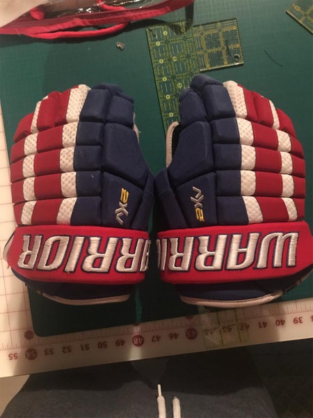 New York Rangers Color Scheme Warrior Dynasty AX2 (USED) 14" Gloves