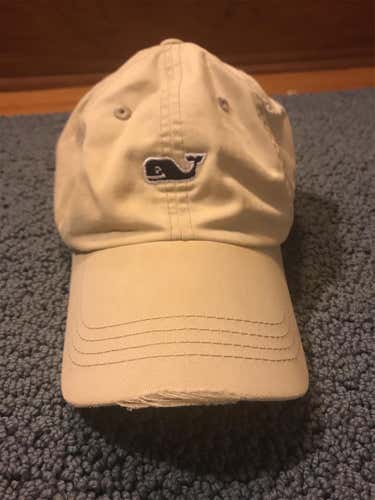 Vineyard Vines Khaki Strap back Hat (Fraying On Front Of Brim)