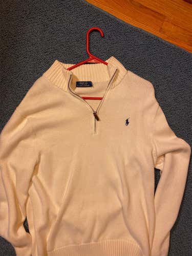 White Men's XL Polo Sweatshirt Quarter Zip!!!