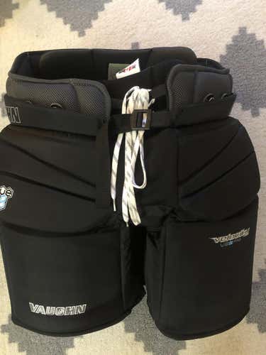 Black Senior Used Large Vaughn Velocity VE8 Pro Hockey Goalie Pants