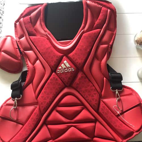 Red New Adidas Pro Series Catcher Chest Protector 2.0 Catcher's Chest Protector