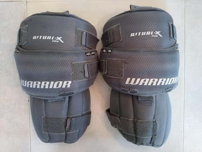 Used Warrior Ritual X Pro Senior Goalie Knee Guards