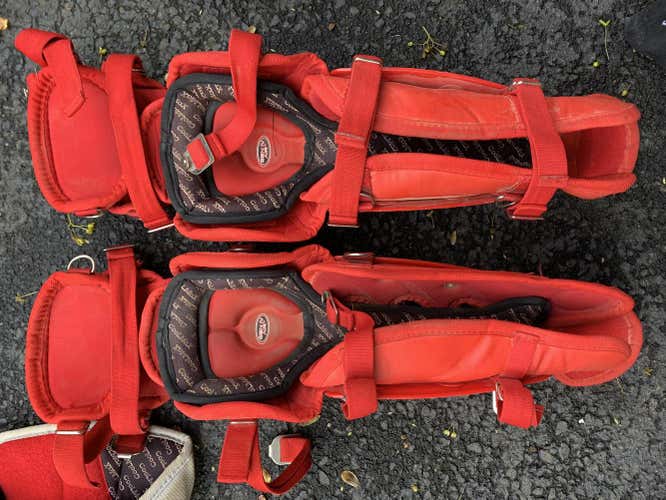Used Youth Red Easton stealth Catcher's Set