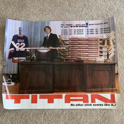 HOF Mike Bossy Titan Poster