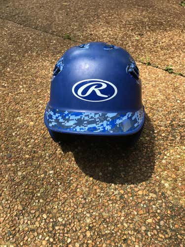 Blue Used 7 5/8 Rawlings S80X2S Batting Helmet