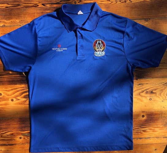Coventry Blaze EIHL Team Issued Blue Men's Large Polo