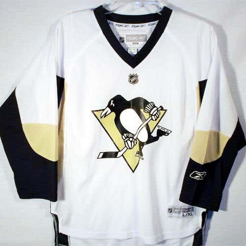 NEW! 50% OFF! Officially Licensed Reebok Pittsburgh Penguins Youth Replica Home Jersey - White