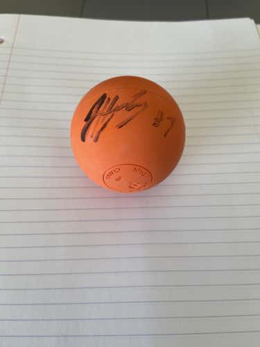 Jules Heningburg signed lacrosse ball (used by Heningburg)