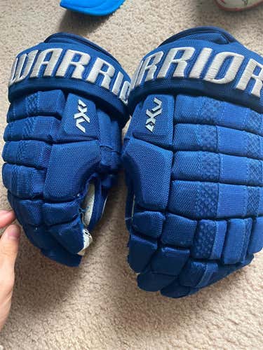 Blue Used Warrior AX1 pro 13" Pro Stock Gloves