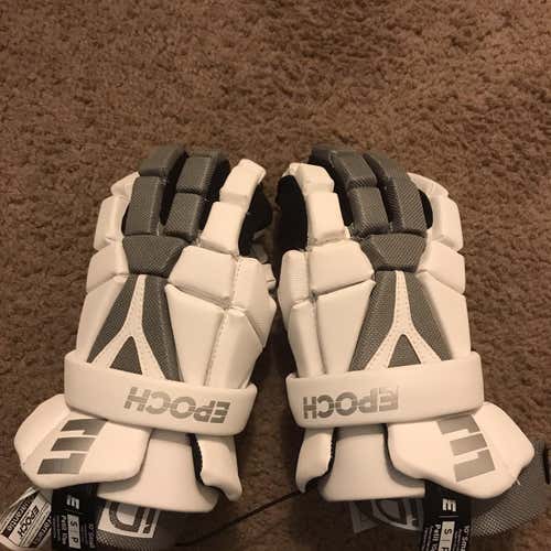 White New Player Epoch ID 10" Lacrosse Gloves