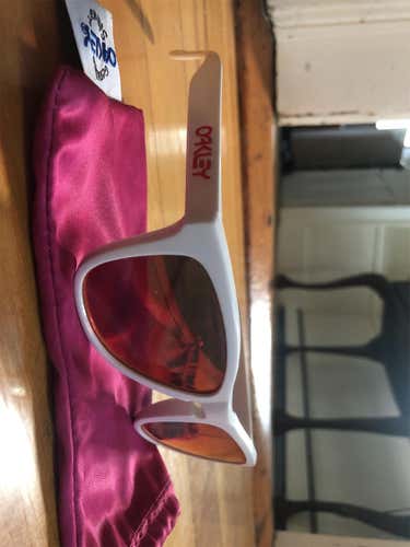 Oakley Frogskins White Ruby Red Iridium Sunglasses