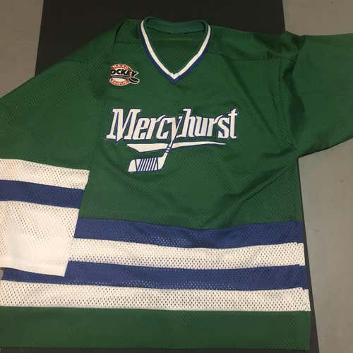 NCAA D1 Mercyhurst University Kelly Green Jersey 52