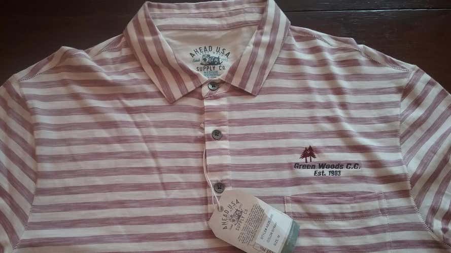 *New* Ahead Men's Golf Shirt - Size M (GWCC Logo) Save $40